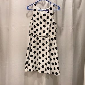 White and black dress